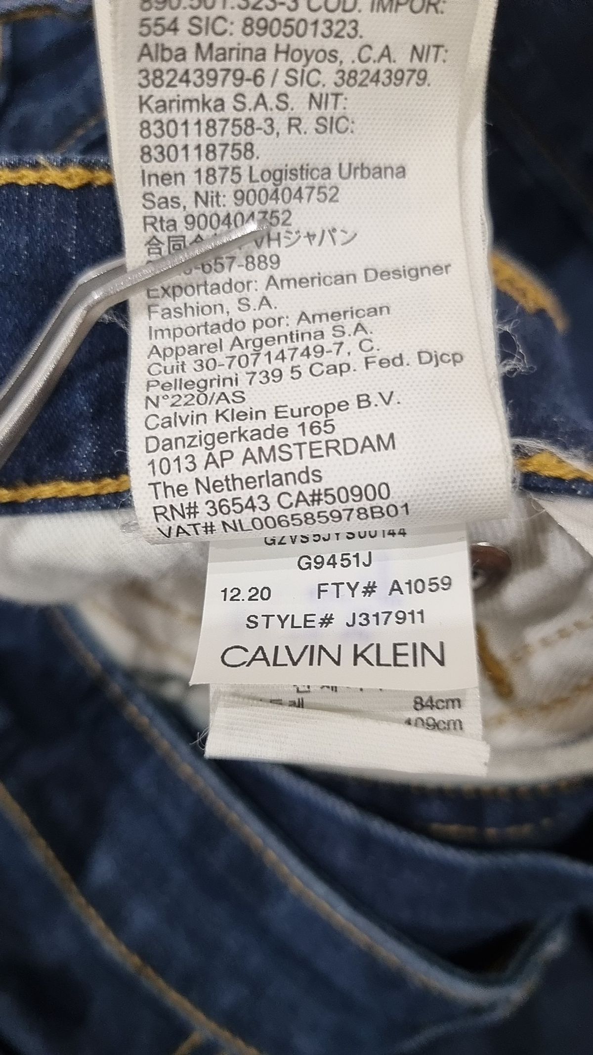 캘빈클라인 진(CALVIN KLEIN JEANS) 청/데님 팬츠 34