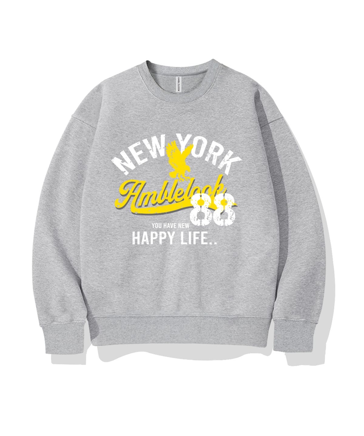엠블룩(AMBLELOOK) 레귤러 스웨트셔츠 NEW YORK88 (3color)