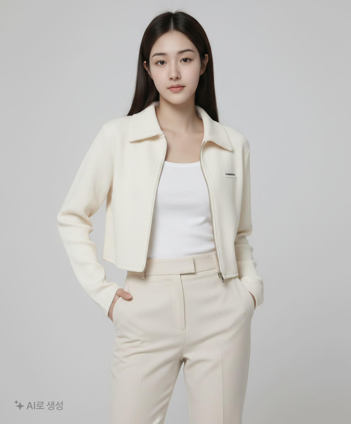 플라즈마스페어(PLASMA SPHERE) 21fw Zip Shirt[Cream] FREE