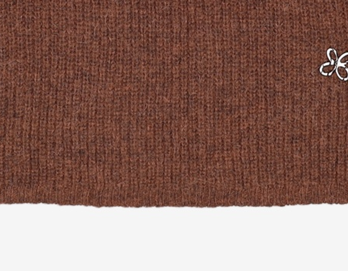 마틴플랜(MARTIN PLAN) Hera Patch Knit - ORANGE BROWN M