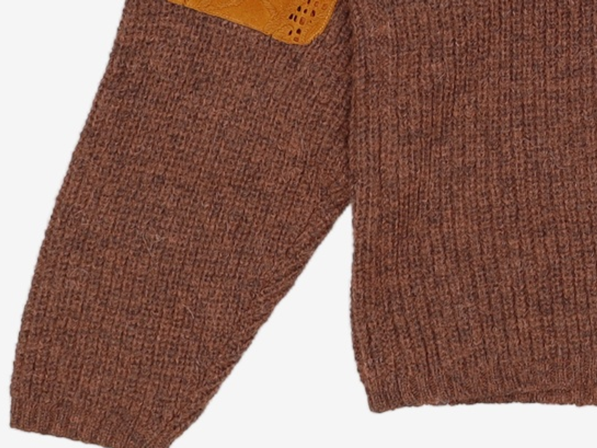 마틴플랜(MARTIN PLAN) Hera Patch Knit - ORANGE BROWN M