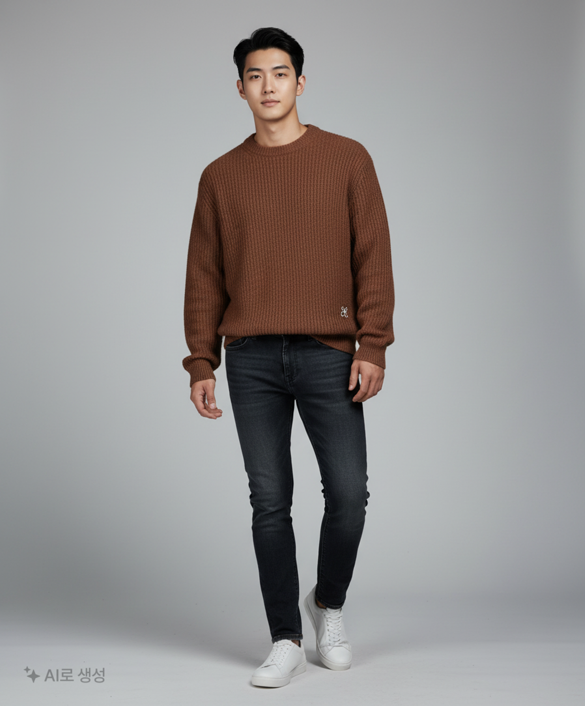 마틴플랜(MARTIN PLAN) Hera Patch Knit - ORANGE BROWN M