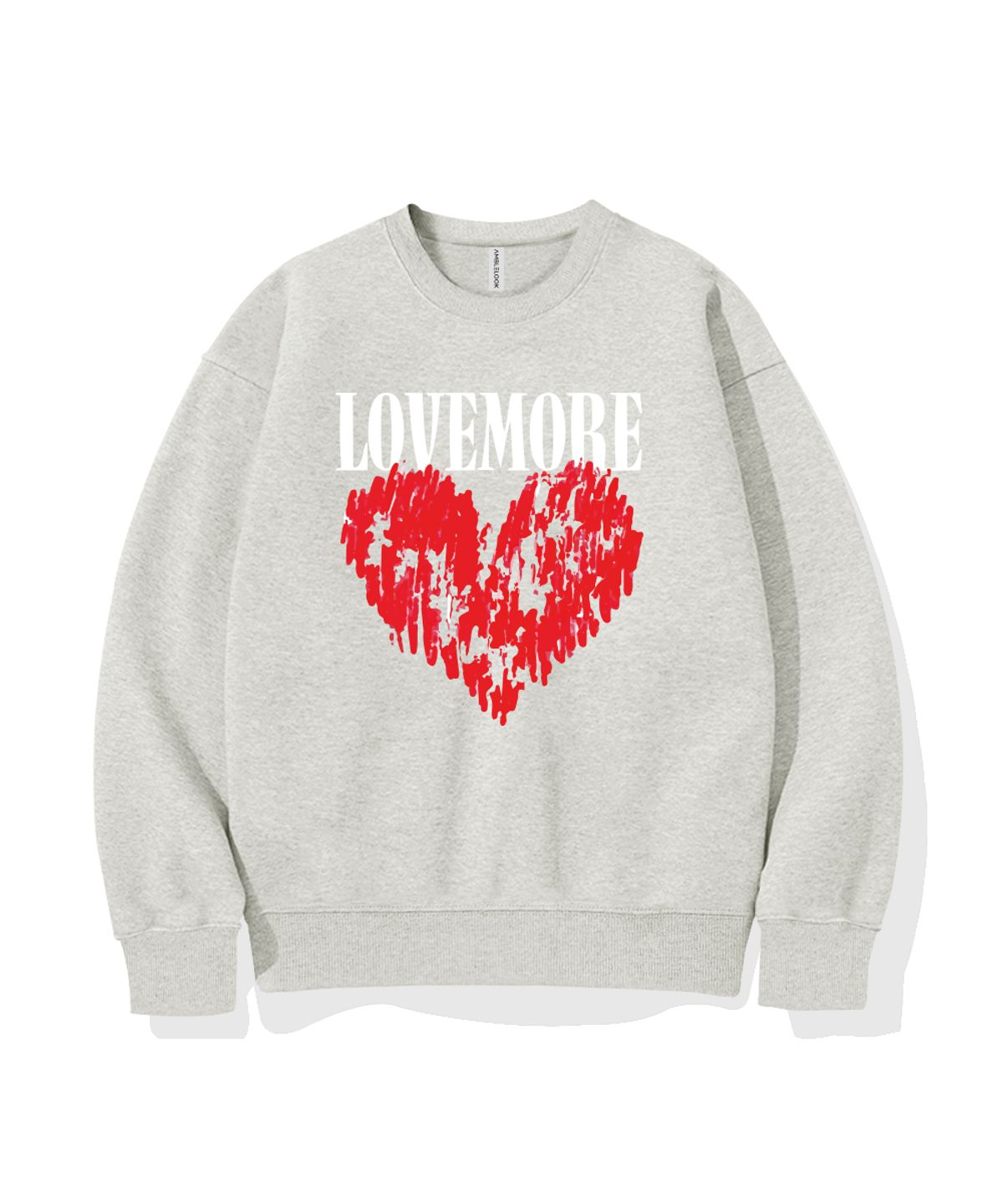 엠블룩(AMBLELOOK) 레귤러 스웨트셔츠 LOVE MORE (3color)