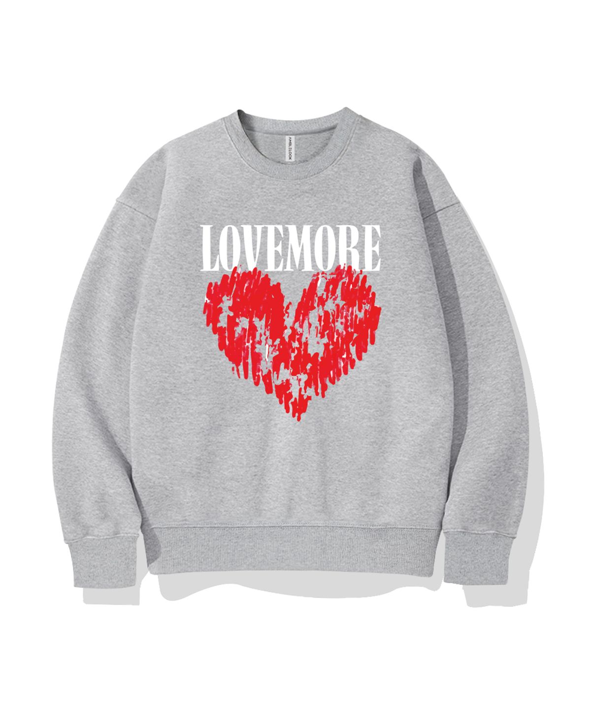 엠블룩(AMBLELOOK) 레귤러 스웨트셔츠 LOVE MORE (3color)