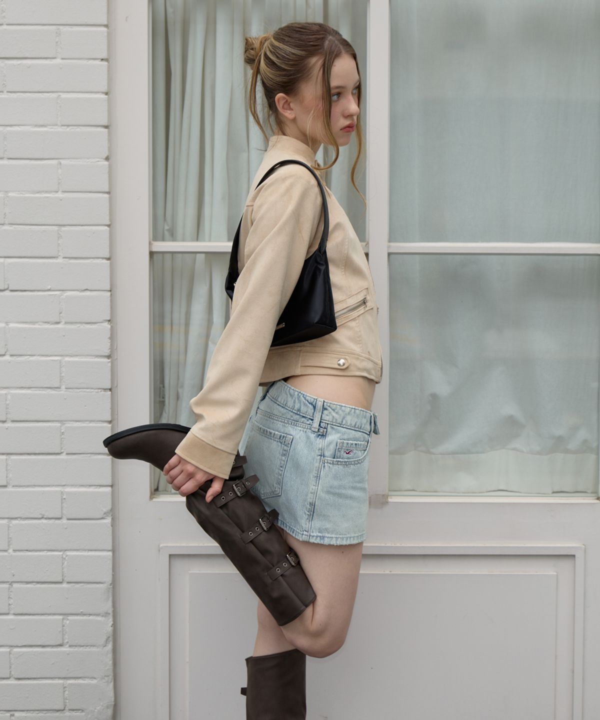 로제프란츠(ROSEFRANTZ) Suede Racer Jacket [Beige]