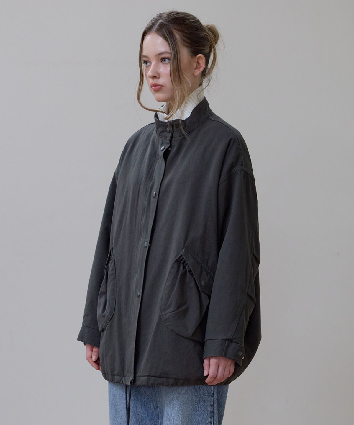 로제프란츠(ROSEFRANTZ) Overfit Padded Field Jacket [Charcoal]
