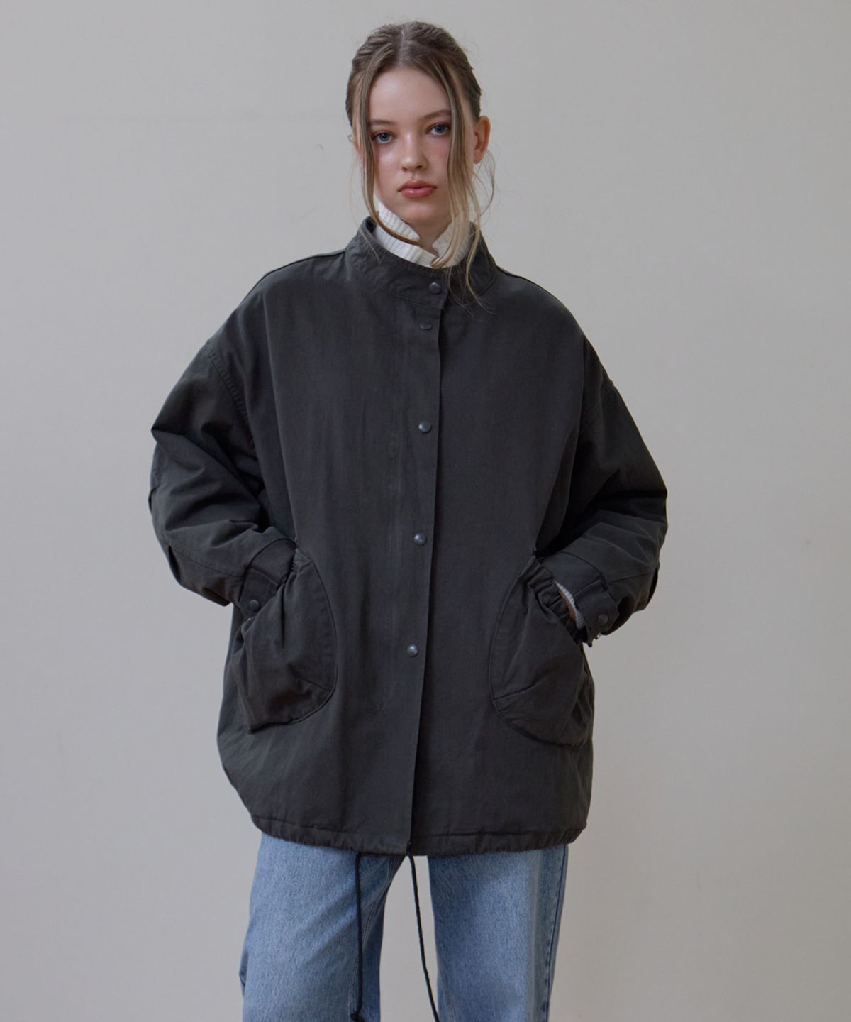 로제프란츠(ROSEFRANTZ) Overfit Padded Field Jacket [Charcoal]