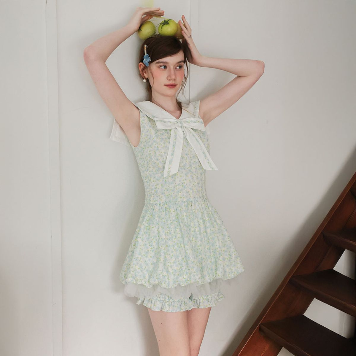 쎄무아듀(CEST MOIDEW) Cest_Floral sleeveless balloon dress