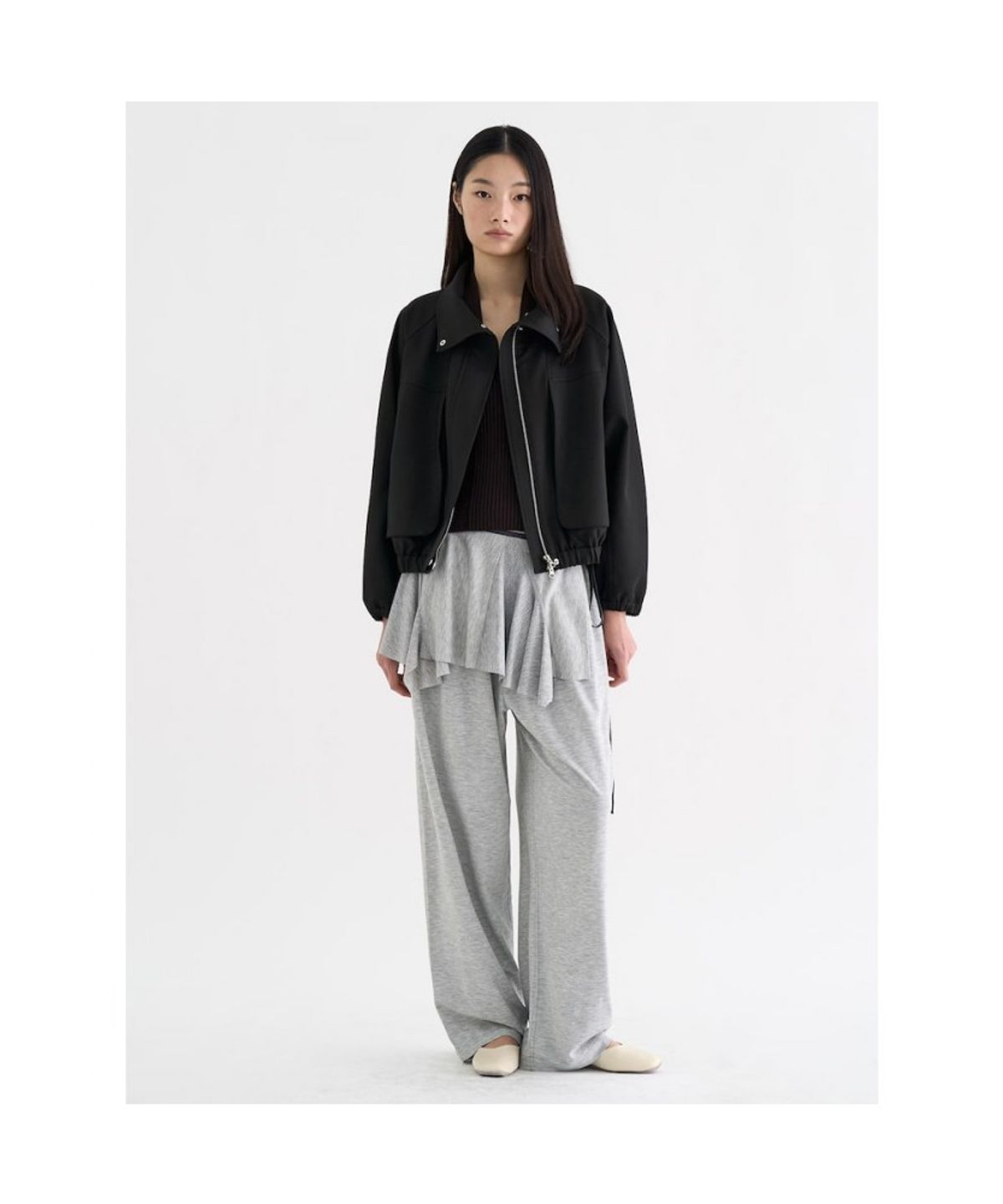앙개(ANGGAE) Jersey Chou Chou  Grey