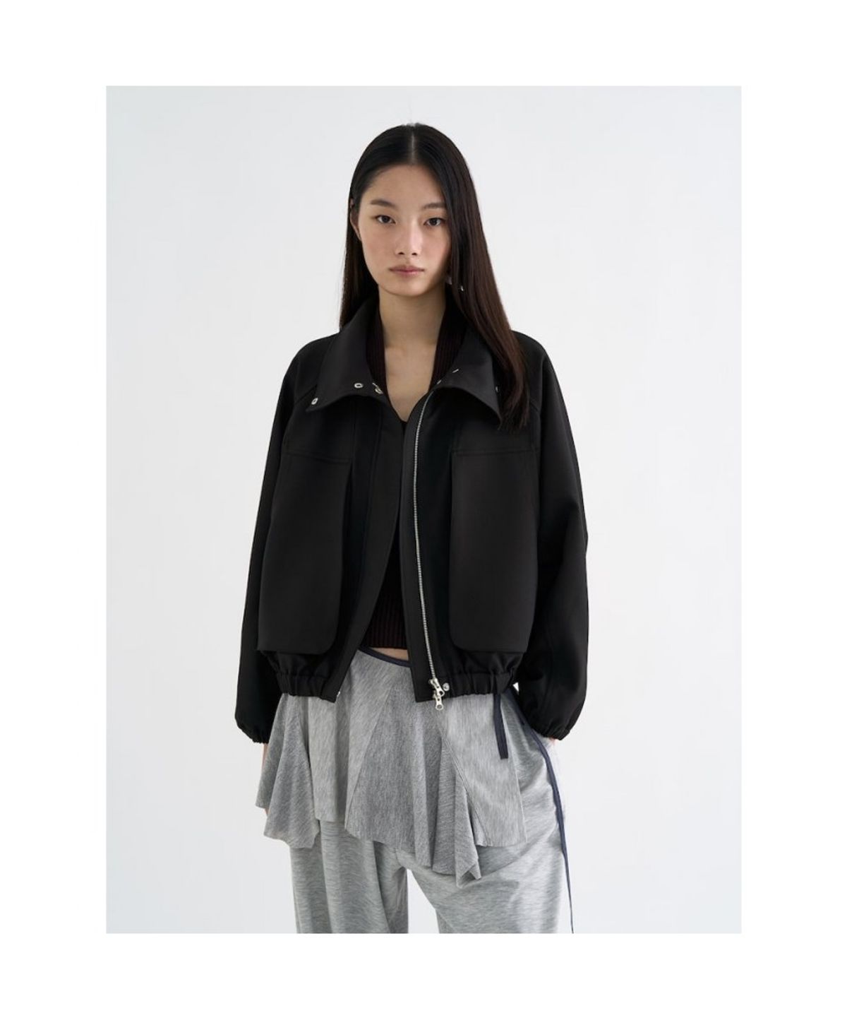 앙개(ANGGAE) Jersey Chou Chou  Grey