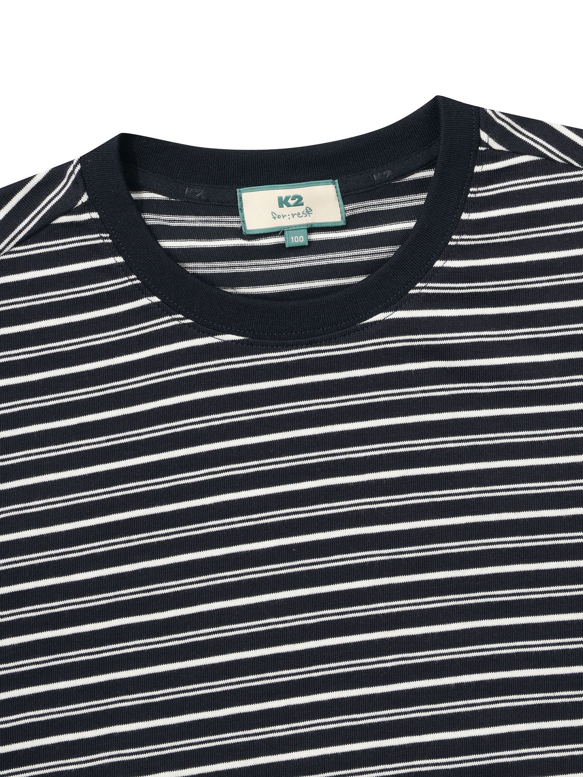 케이투(K2) FOR:REST 스트라이프 긴팔 티셔츠_Dark Navy