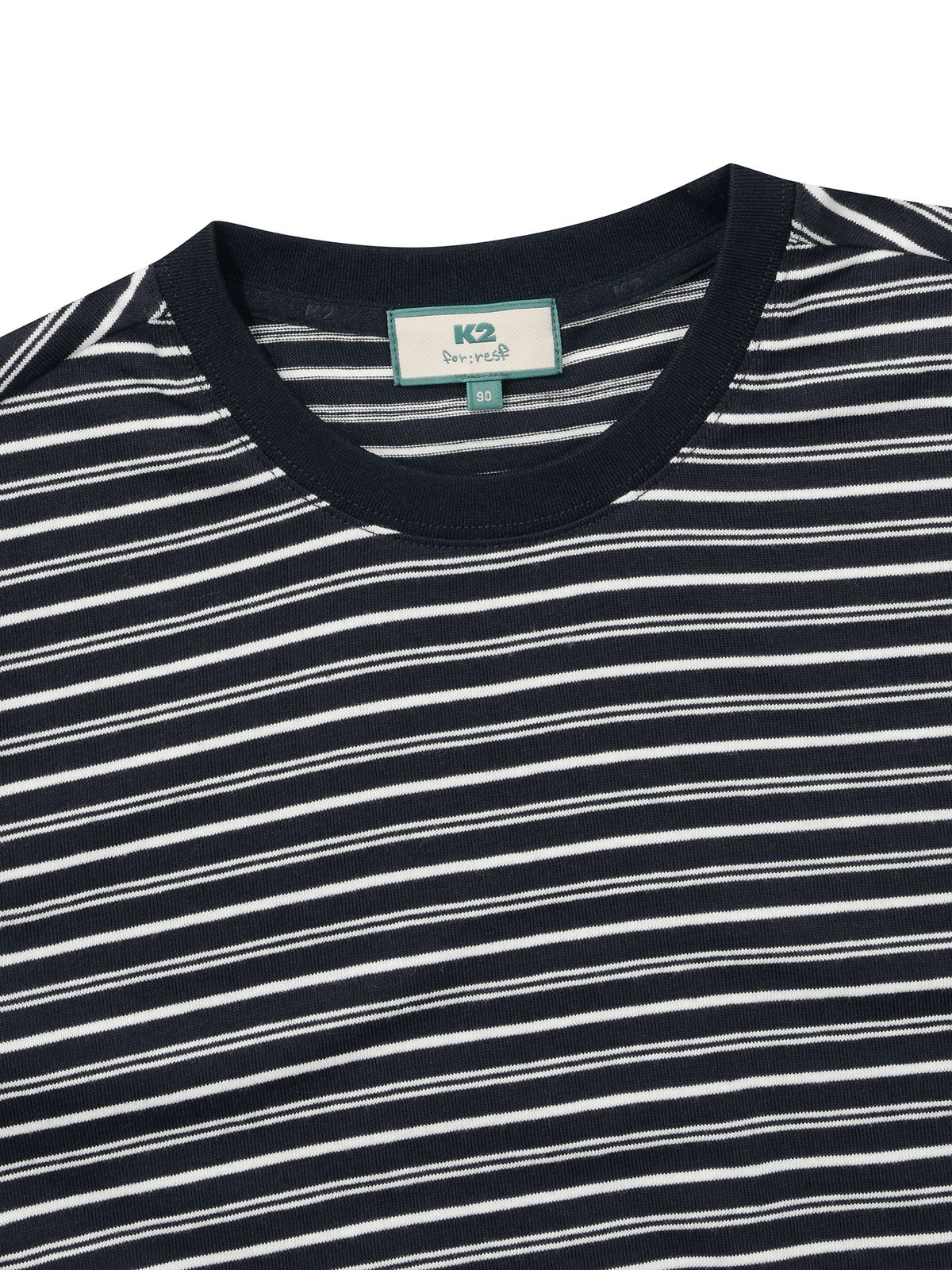 케이투(K2) FOR:REST 스트라이프 긴팔 티셔츠 W_Dark Navy