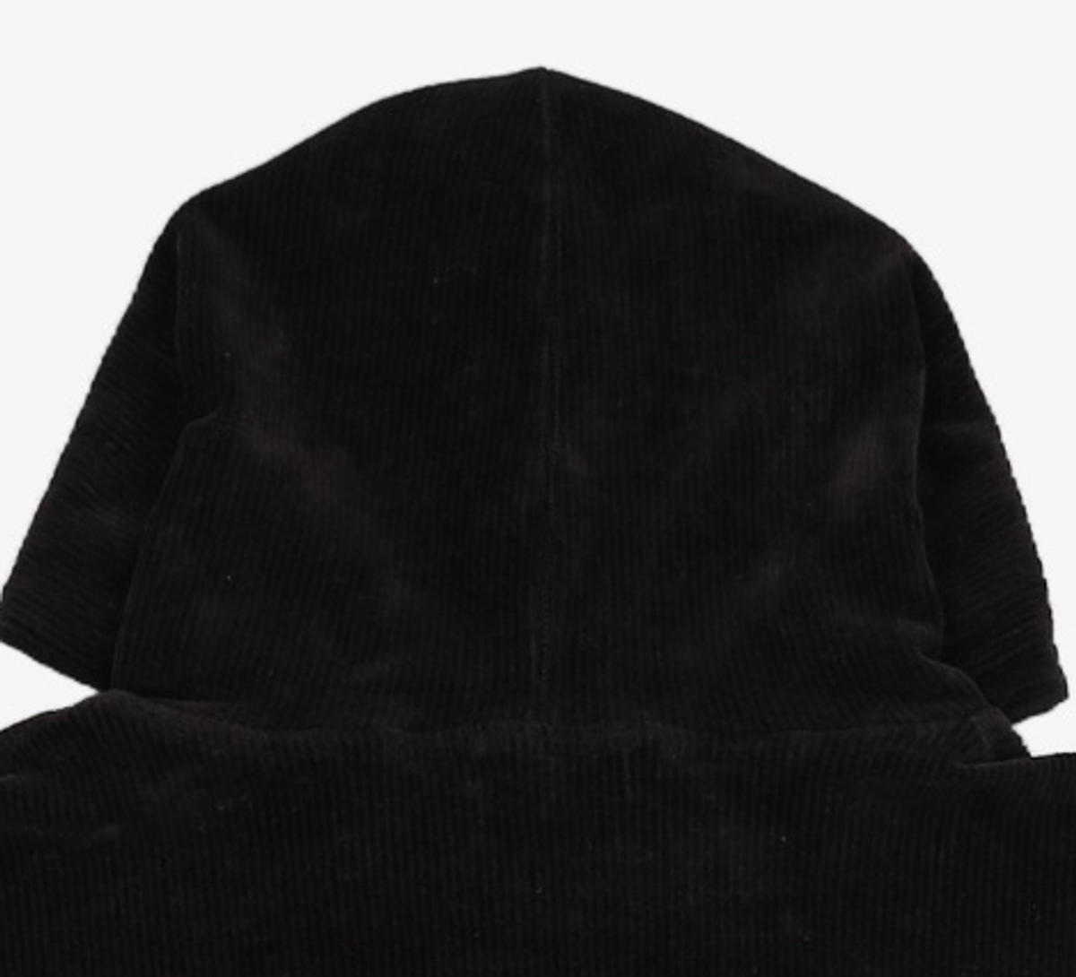 우알롱(WOOALONG) Velour corduroy hood zip-up - BLACK L