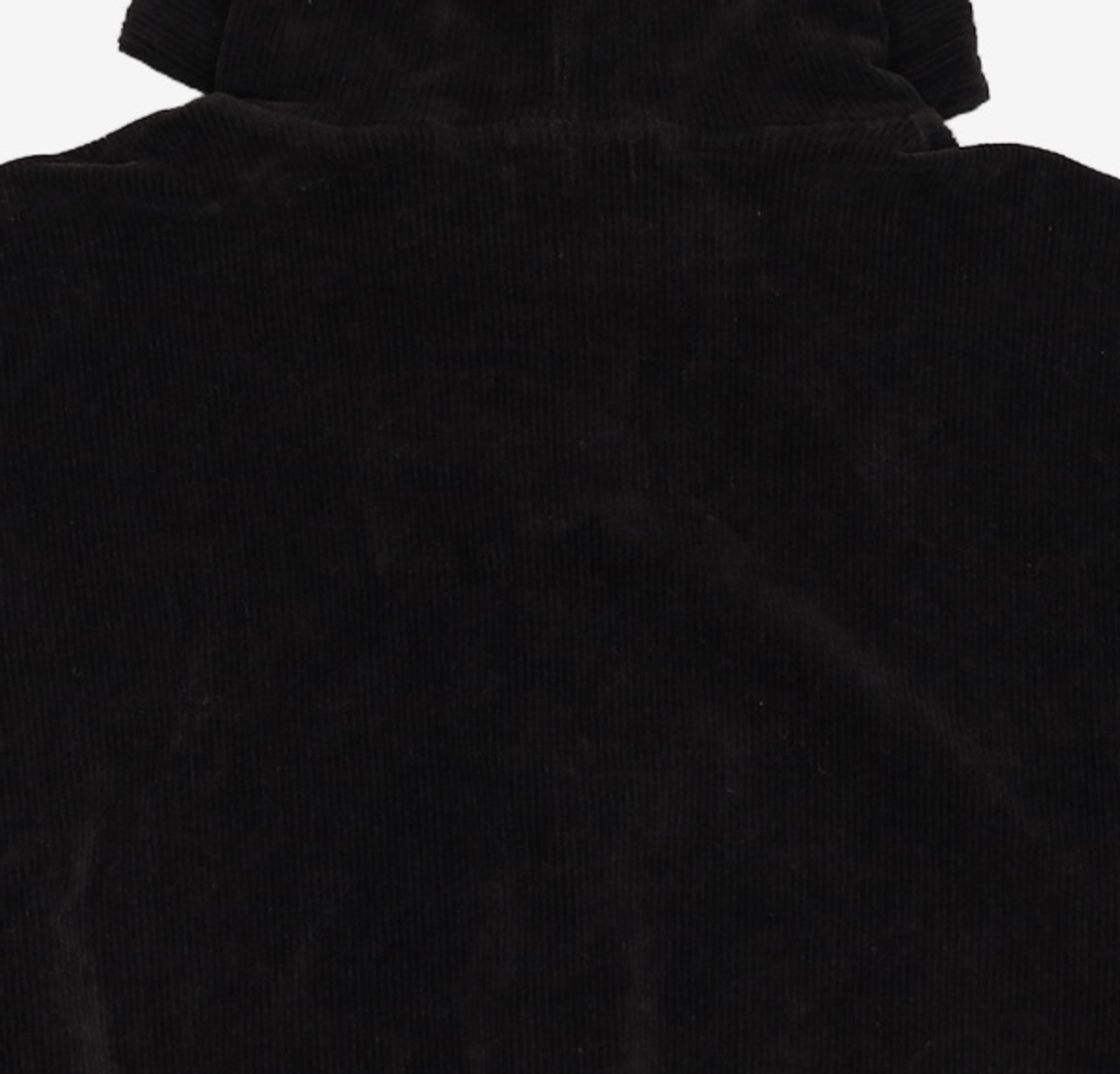 우알롱(WOOALONG) Velour corduroy hood zip-up - BLACK L