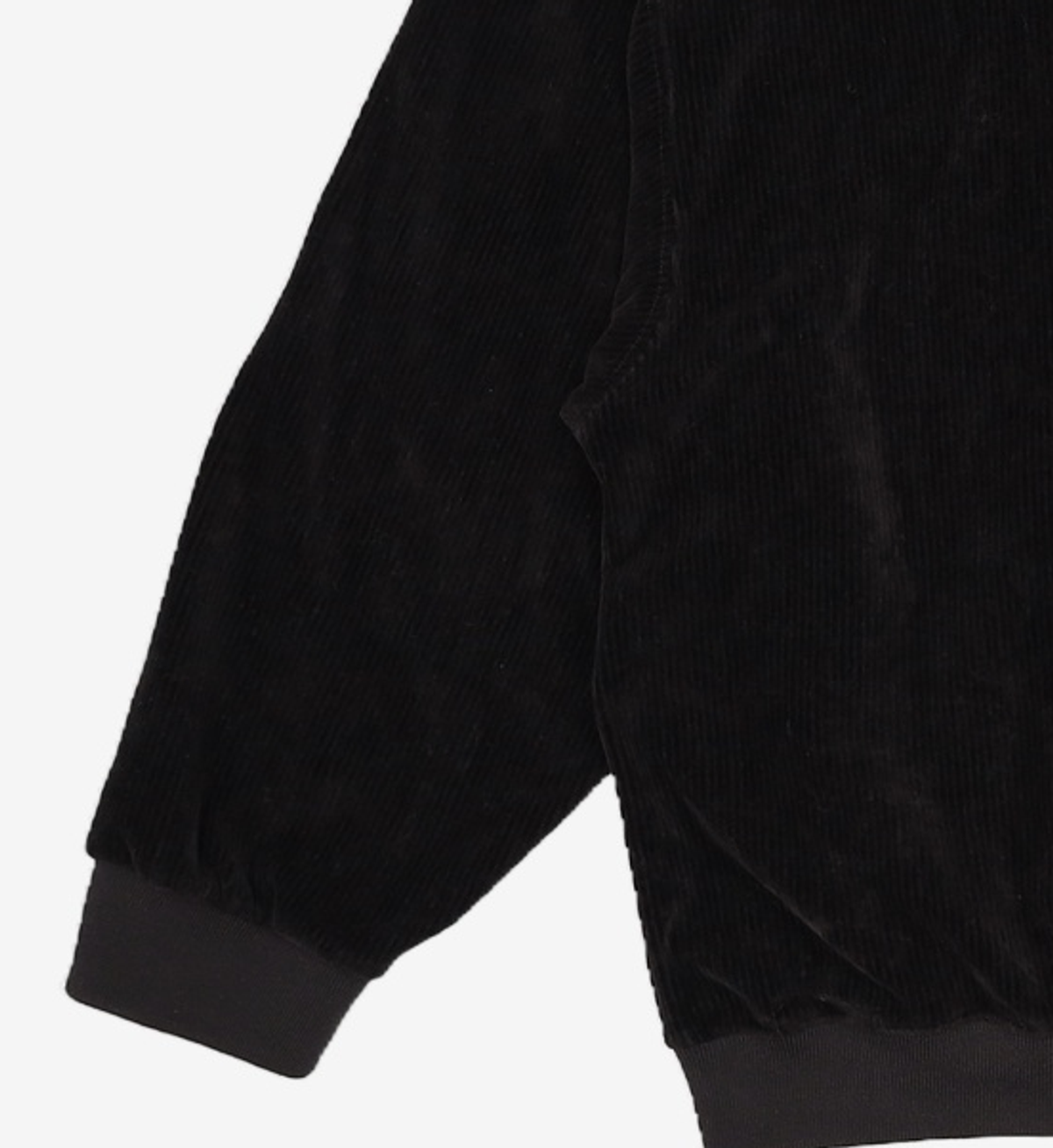 우알롱(WOOALONG) Velour corduroy hood zip-up - BLACK L