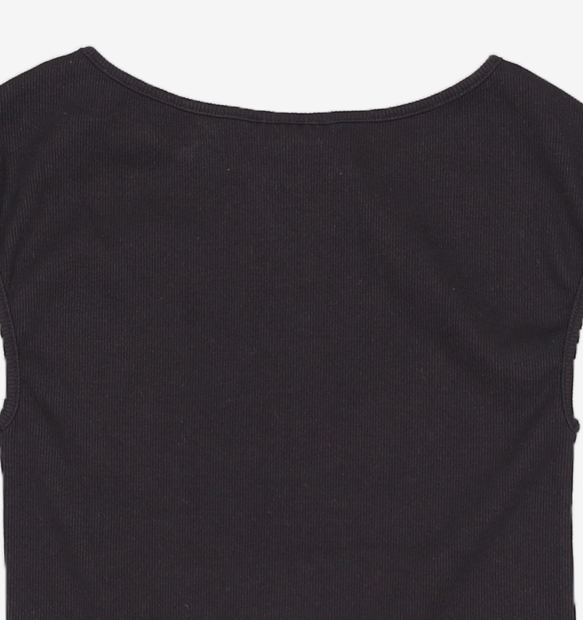 우알롱(WOOALONG) Signature logo boat neck sleeveless - BLACK S