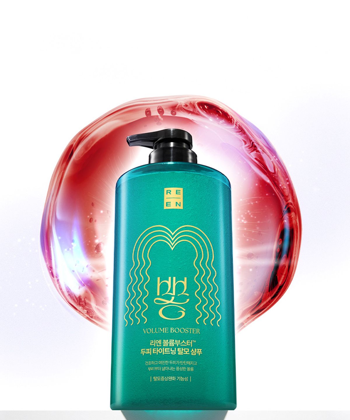 엘라스틴(ELASTINE) 리엔 꾸지뽕 볼륨부스터 두피 타이트닝 볼륨 탈모 샴푸 그린 시트러스향 680ml