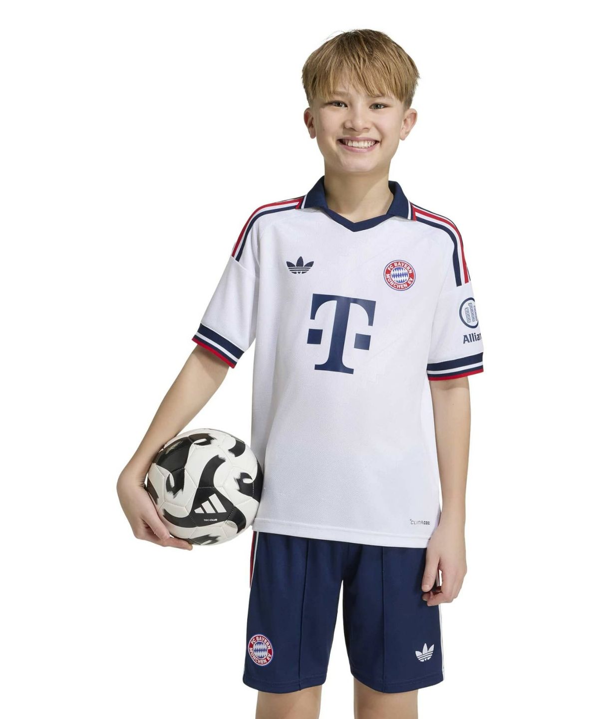 아디다스 키즈(ADIDAS KIDS) FC 바이에른 뮌헨 26/27 어웨이 저지 키즈 - 화이트 / JZ3097