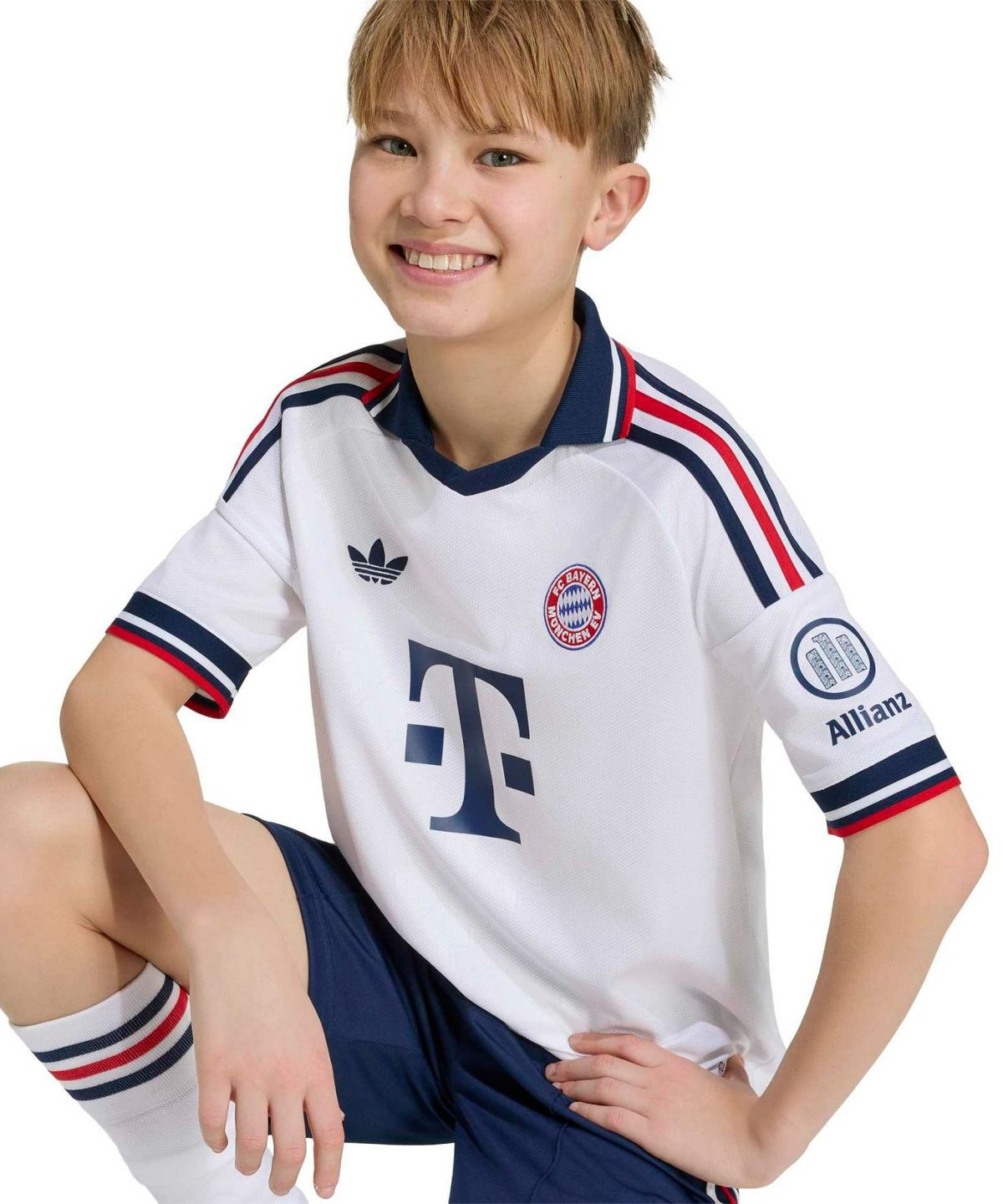 아디다스 키즈(ADIDAS KIDS) FC 바이에른 뮌헨 26/27 어웨이 저지 키즈 - 화이트 / JZ3097