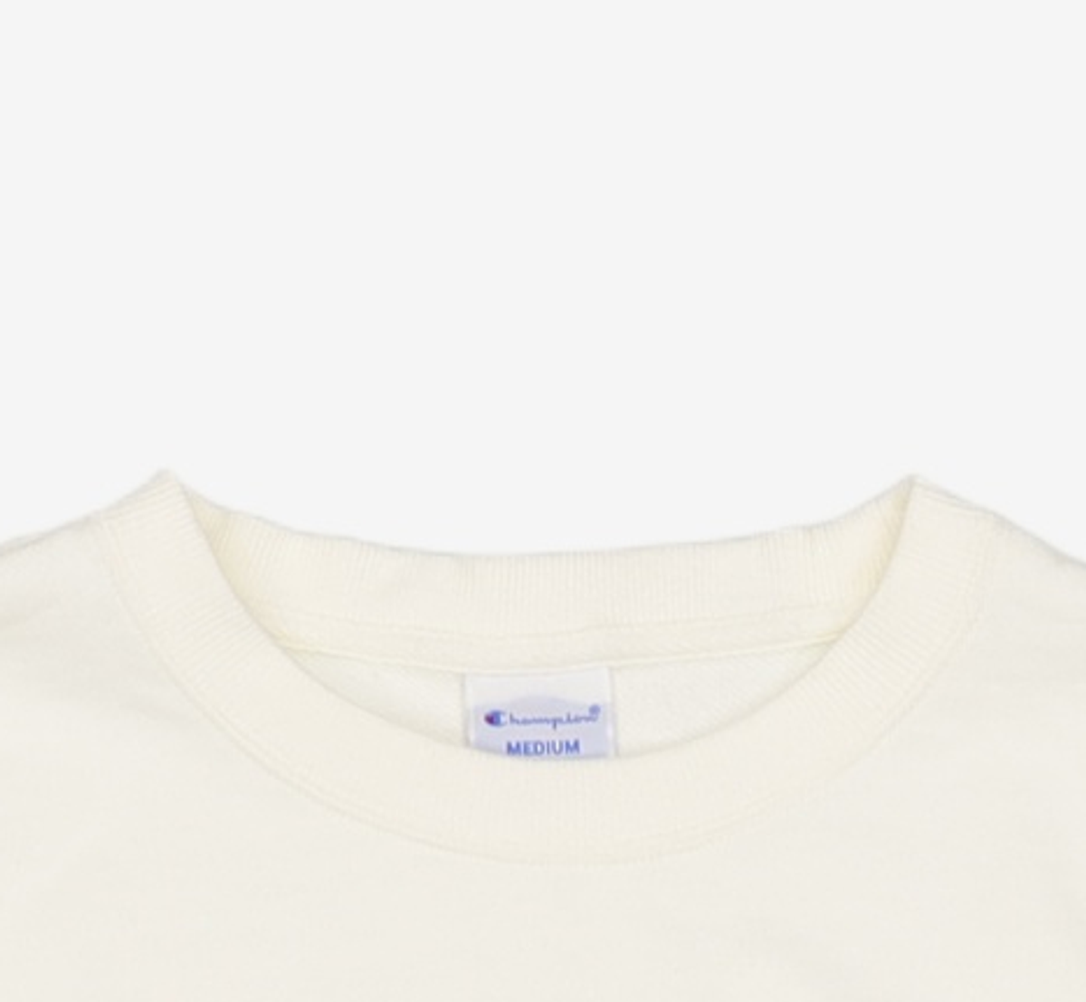 챔피온(CHAMPION) 여성 C로고 프렌치테리 반팔 스웨트셔츠 Off White M