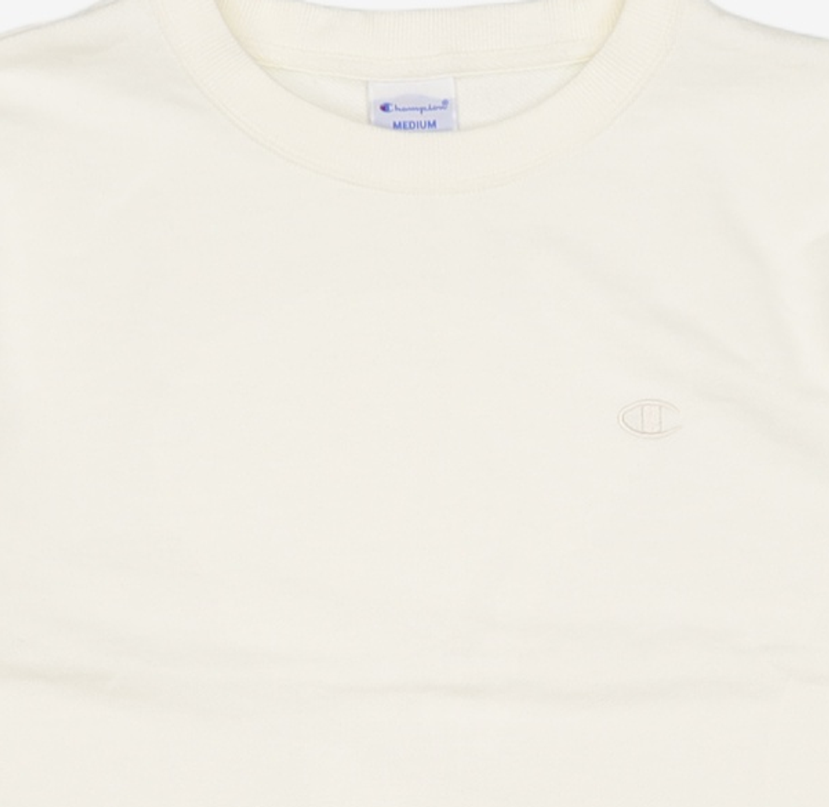 챔피온(CHAMPION) 여성 C로고 프렌치테리 반팔 스웨트셔츠 Off White M