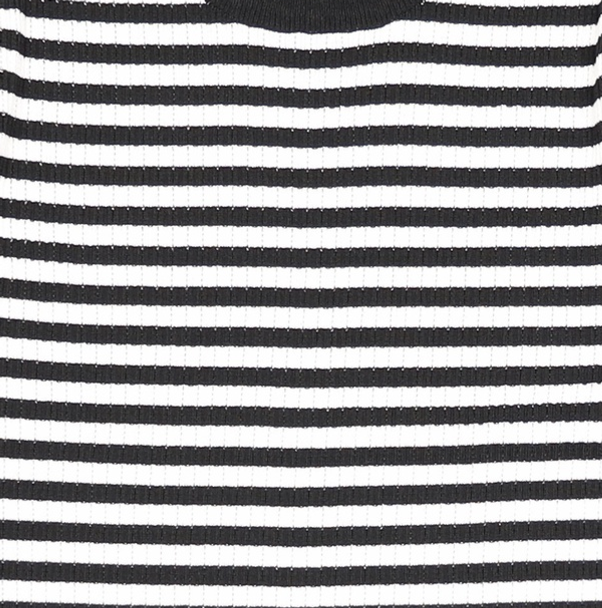 몽돌(MONGDOL) 클래식 스트라이프 반팔 니트 블랙 MDKT086BLACK FREE