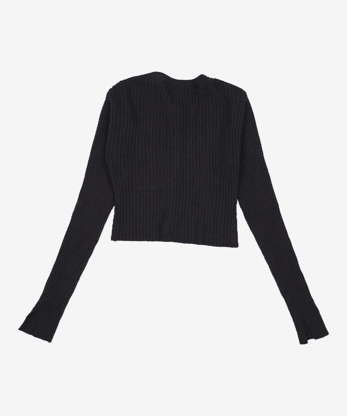 우알롱(WOOALONG) Signature slim basic crop cardigan - OAT MEAL S