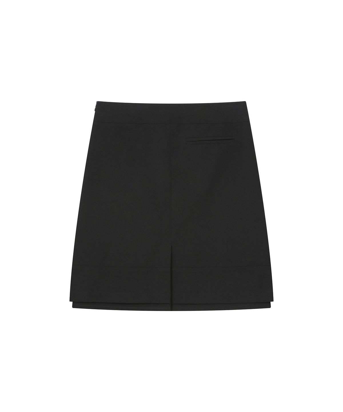 미세키서울(MISEKI SEOUL) Layered panel pleats midi skirt BLACK