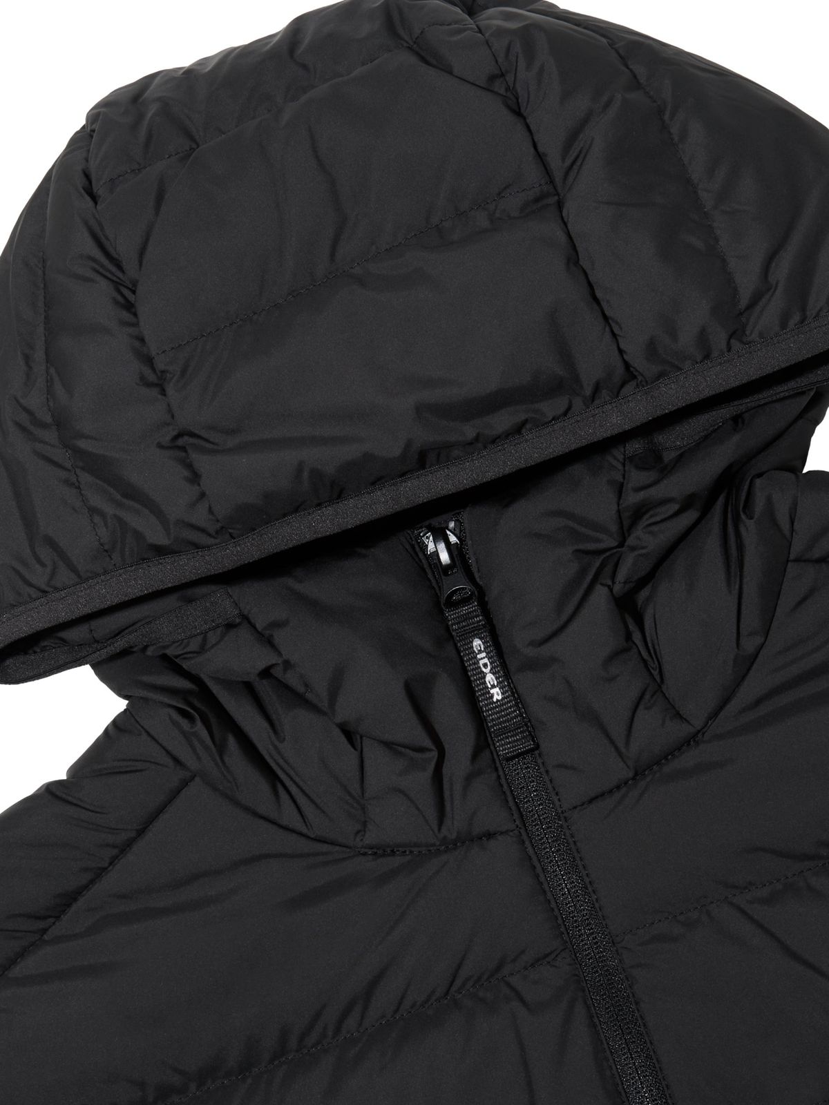 아이더(EIDER) POP UNI 경량 후드 퀼팅 다운 자켓_Black