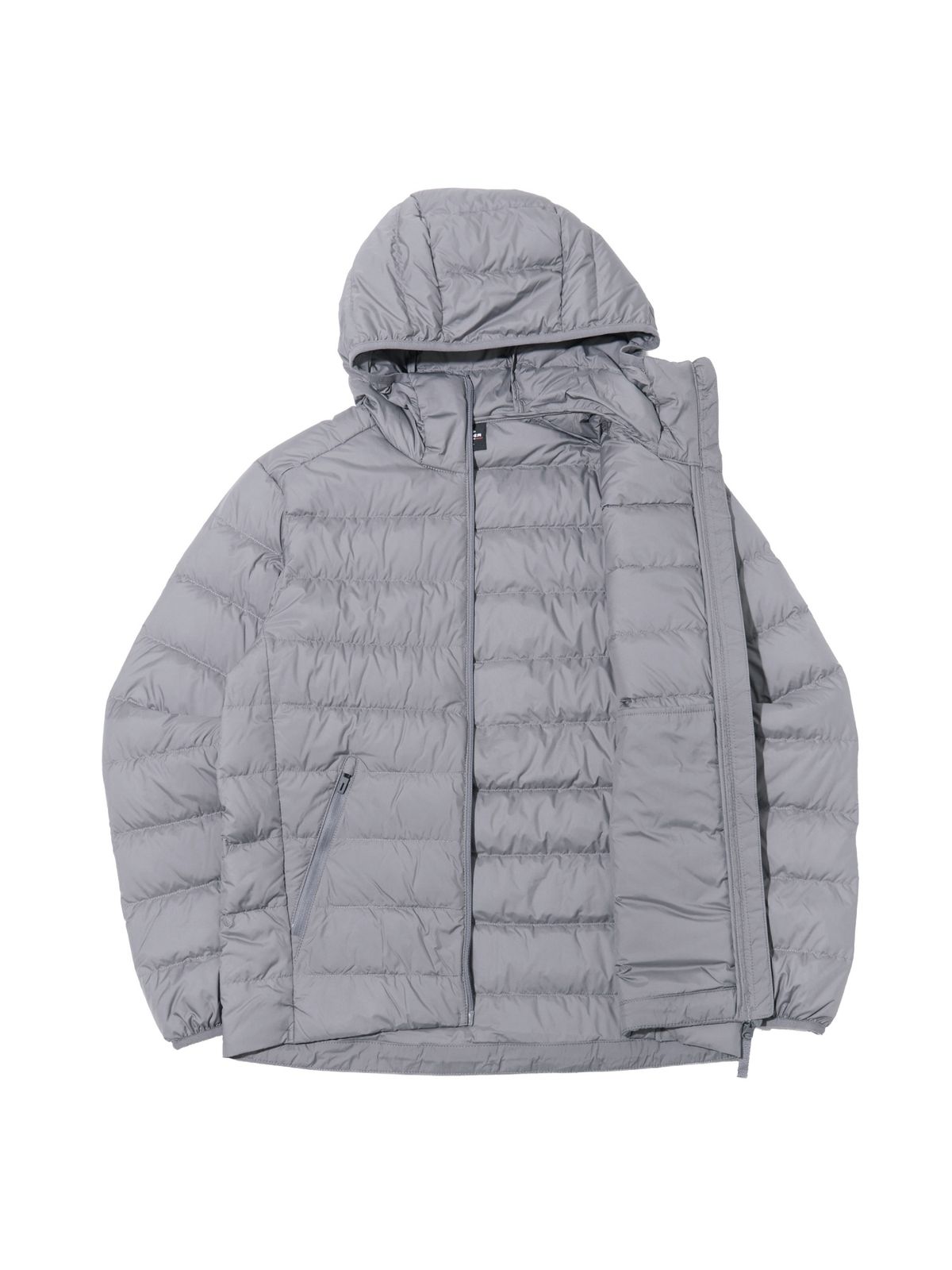 아이더(EIDER) POP UNI 경량 후드 퀼팅 다운 자켓_Dark Grey