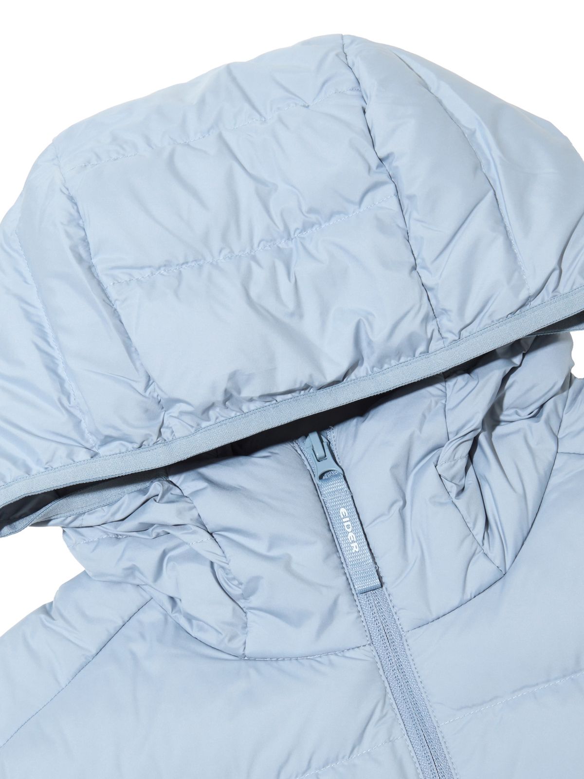 아이더(EIDER) POP UNI 경량 후드 퀼팅 다운 자켓_Light Blue
