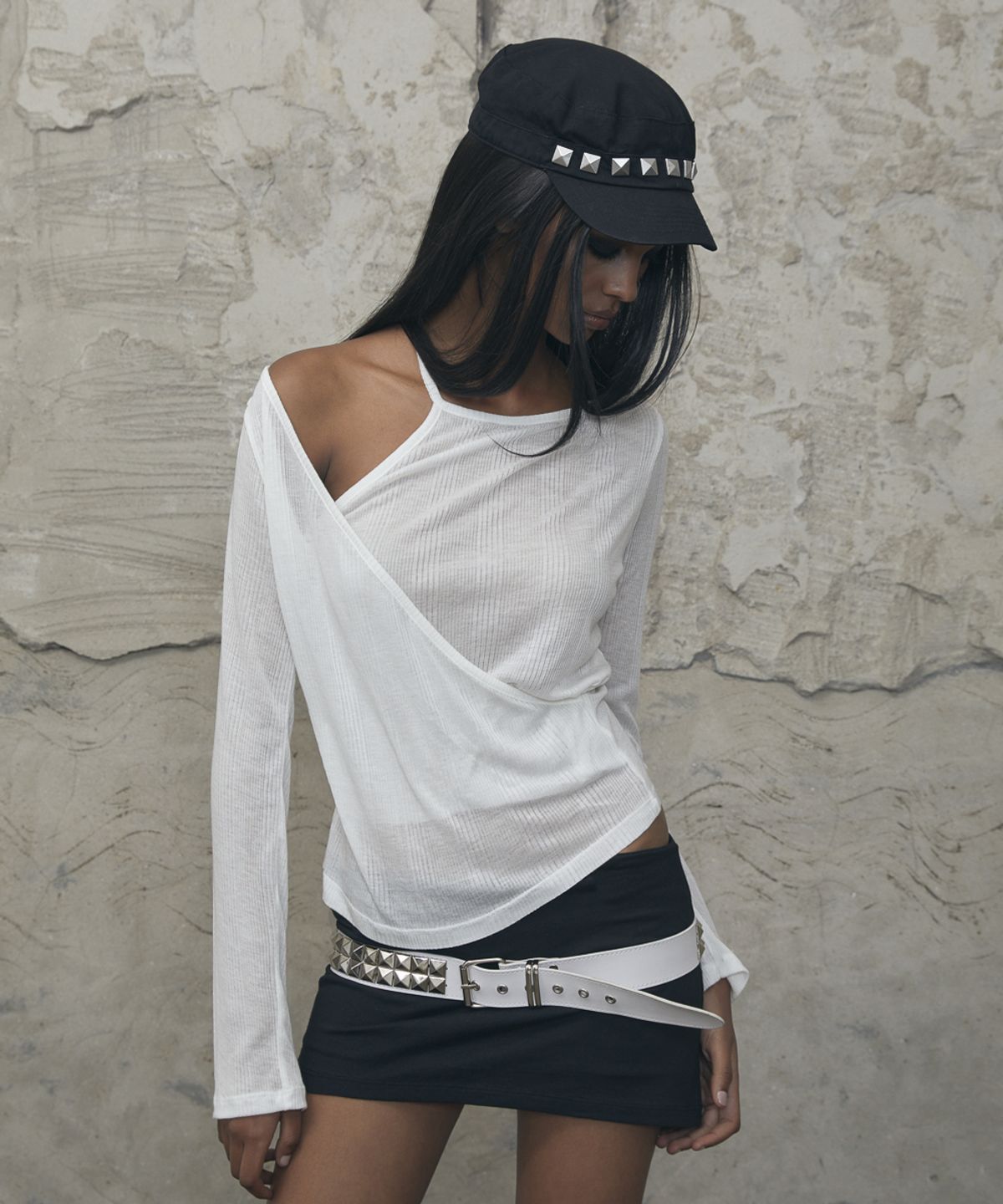 분트(VOONT) Wrap Halter Wool Long Sleeve (IVORY)