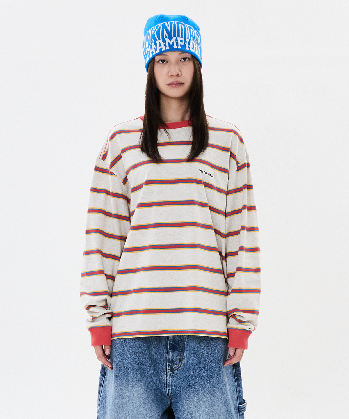 위캔더스(WKNDRS) WKNDRS x CHAMPION BEANIE (BLUE)
