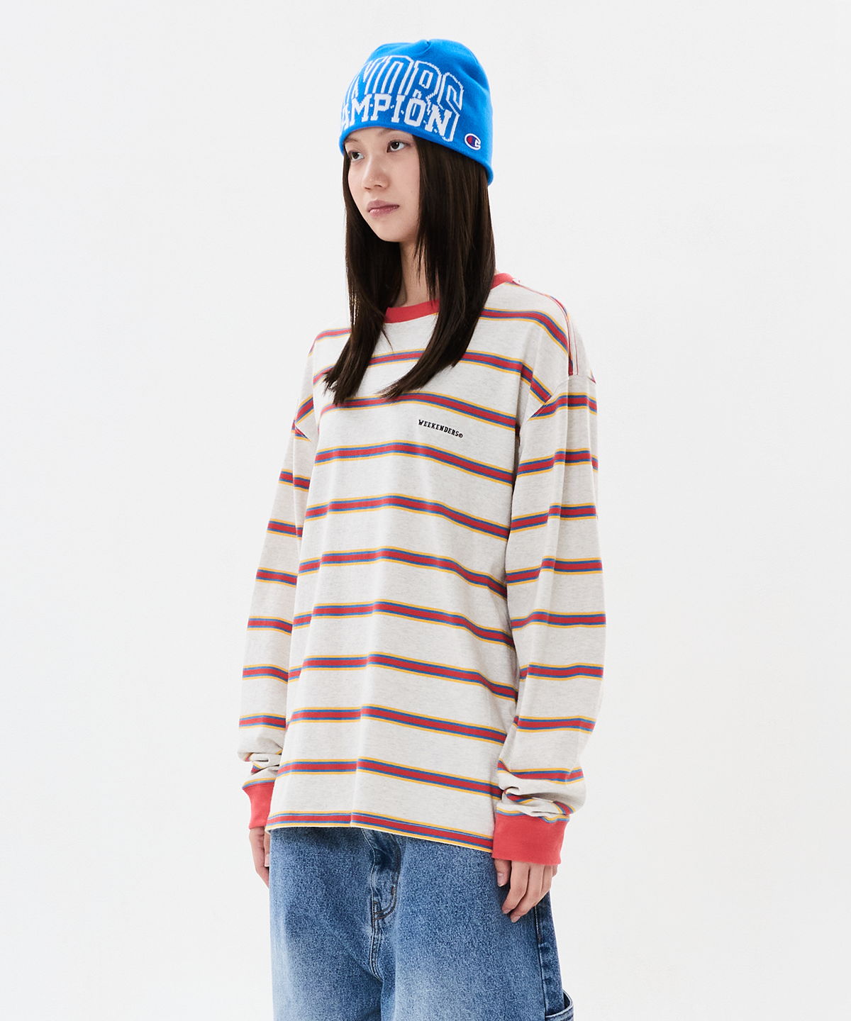 위캔더스(WKNDRS) WKNDRS x CHAMPION BEANIE (BLUE)