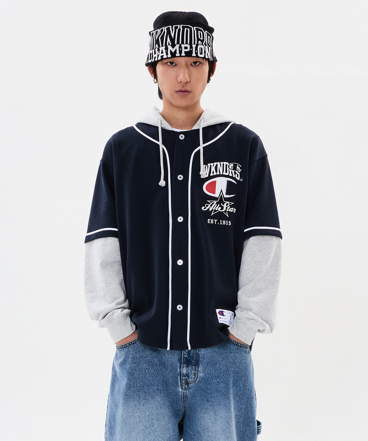 위캔더스(WKNDRS) WKNDRS x CHAMPION BEANIE (BLACK)