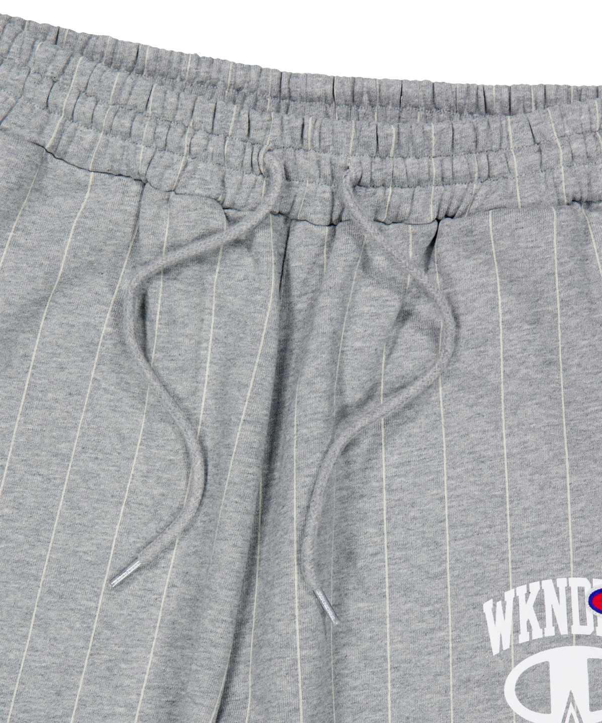 위캔더스(WKNDRS) WKNDRS x CHAMPION STRIPED SWEAT PANTS (M.GREY)