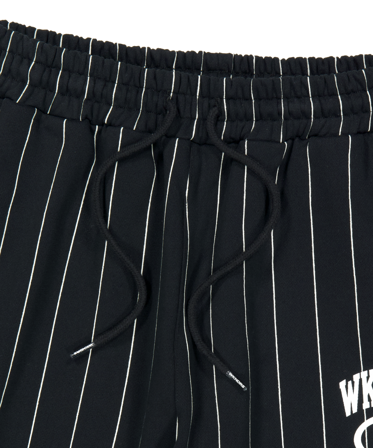 위캔더스(WKNDRS) WKNDRS x CHAMPION STRIPED SWEAT PANTS (BLACK)
