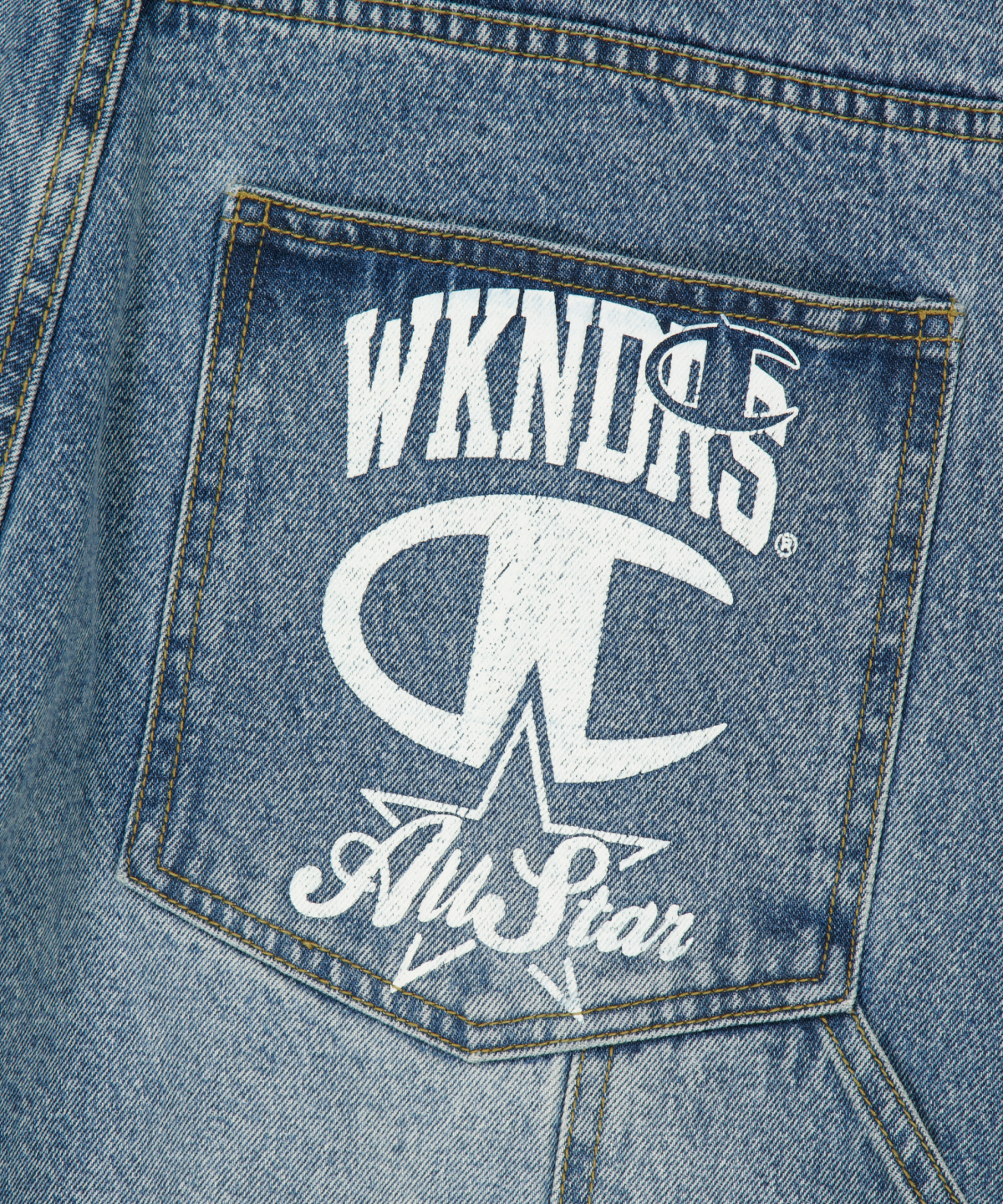위캔더스(WKNDRS) WKNDRS x CHAMPION CARPENTER DENIM PANTS (DENIM)