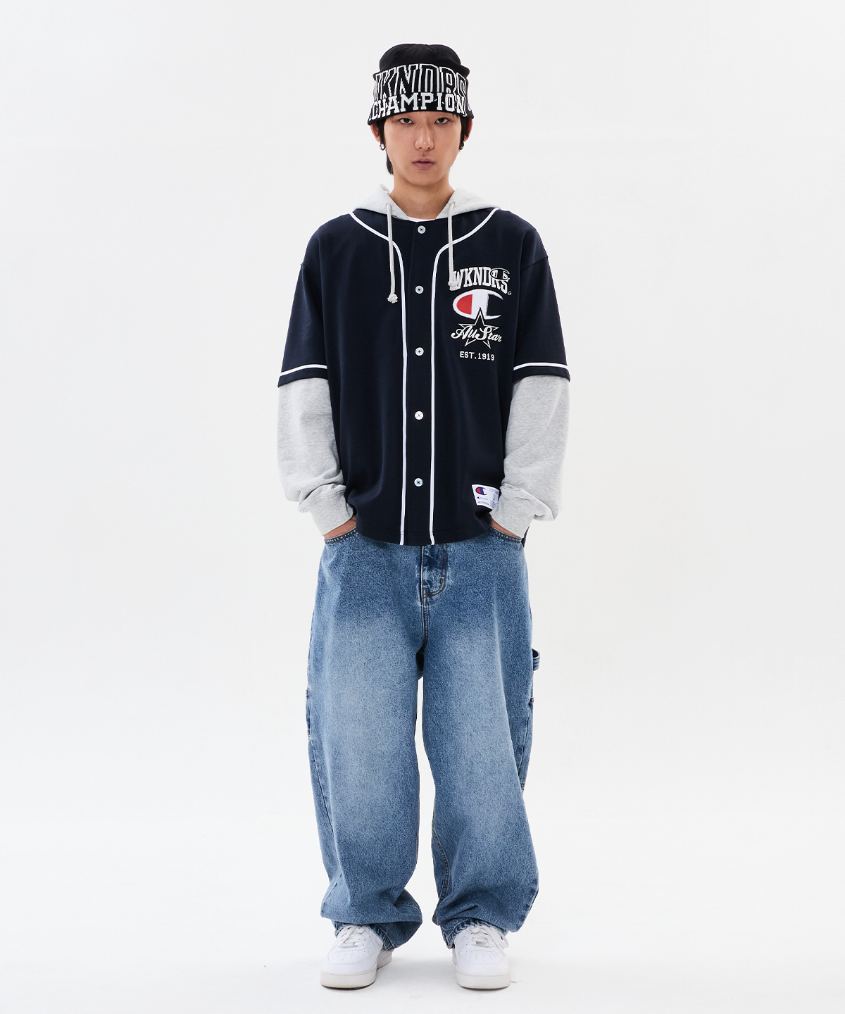 위캔더스(WKNDRS) WKNDRS x CHAMPION CARPENTER DENIM PANTS (DENIM)