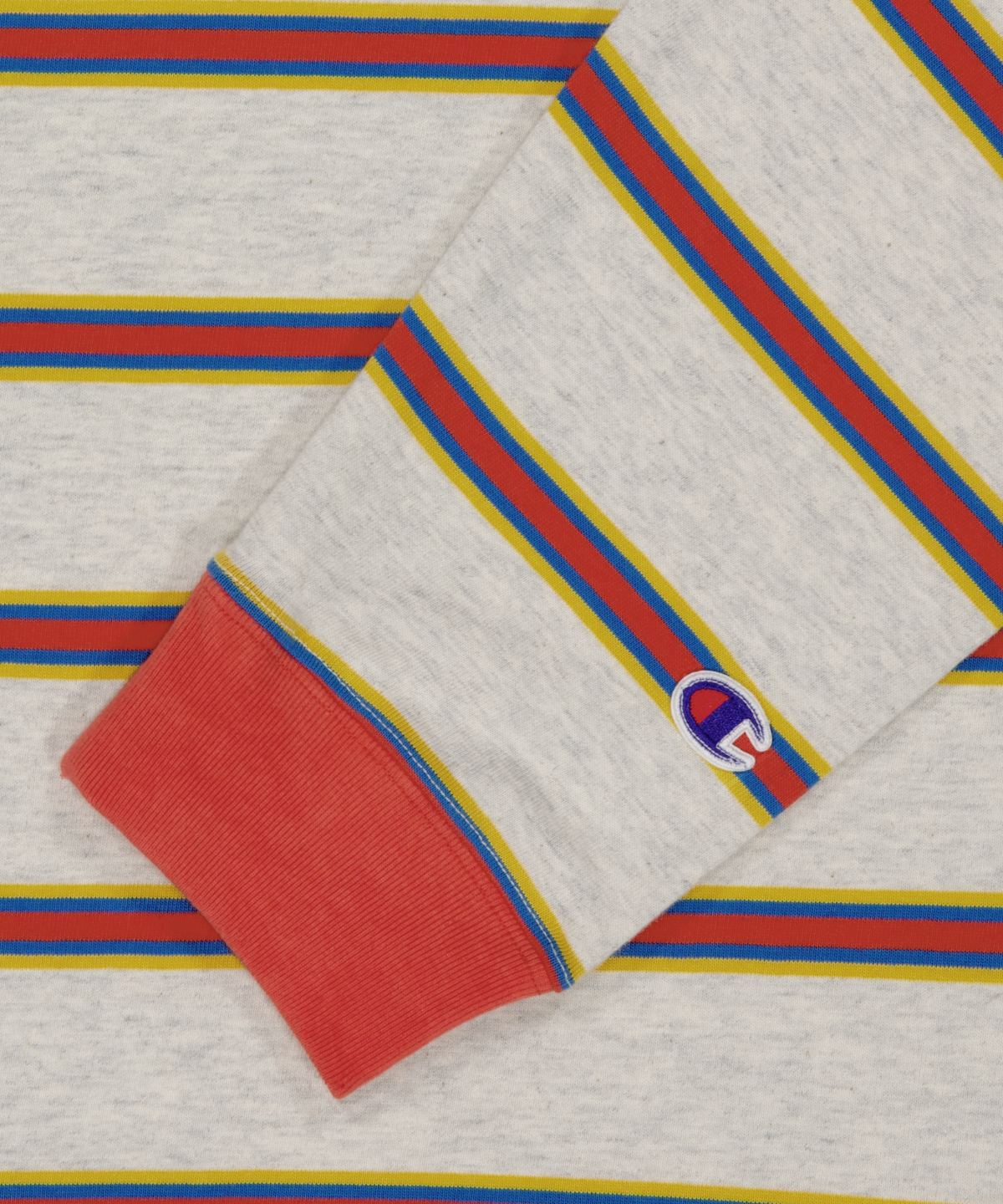 위캔더스(WKNDRS) WKNDRS x CHAMPION STRIPED LS T-SHIRT (OATMEAL)