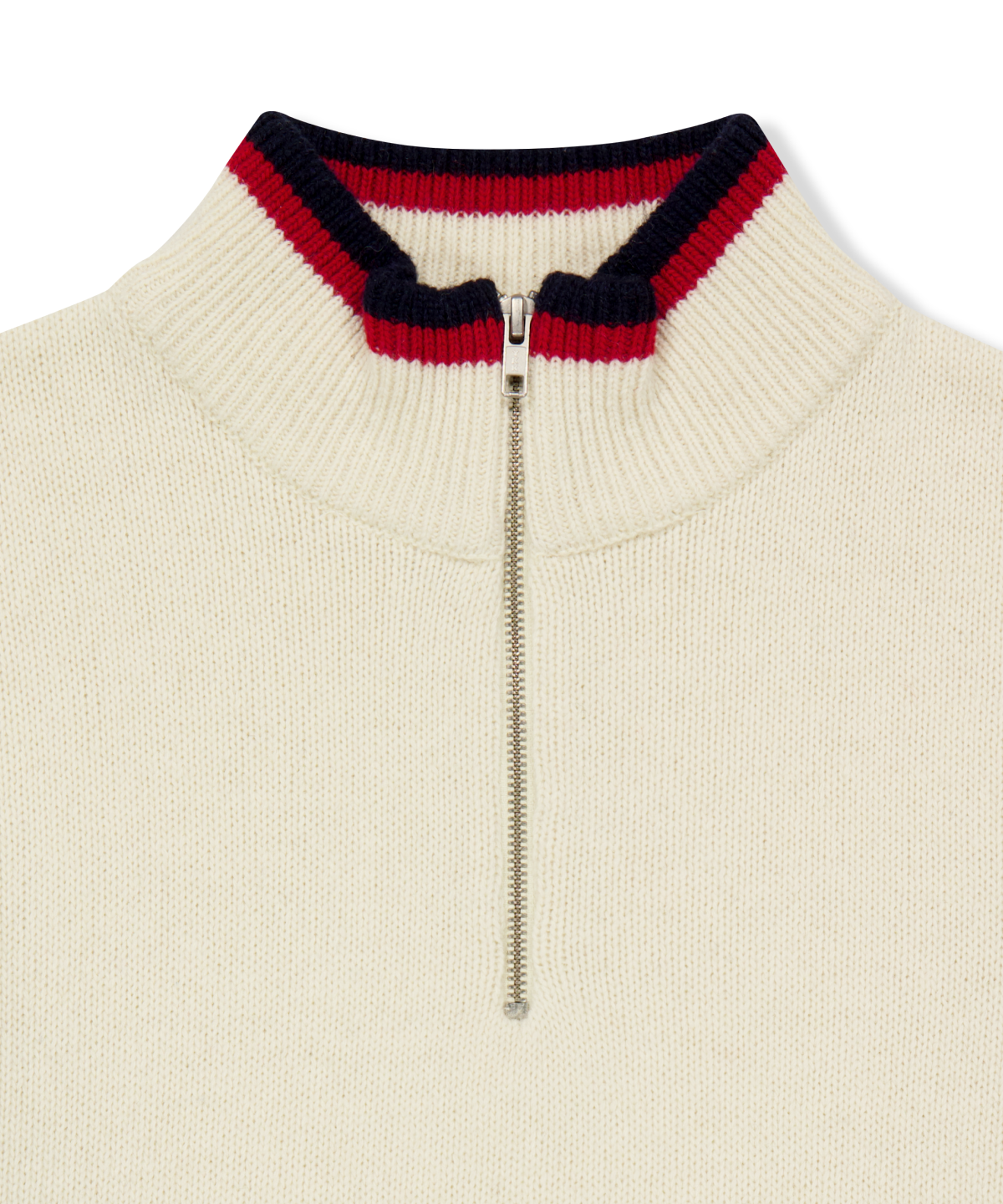 위캔더스(WKNDRS) WKNDRS x CHAMPION CLASSIC HALF-ZIP SWEATER (IVORY)