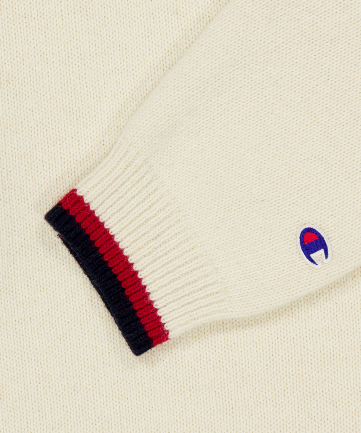 위캔더스(WKNDRS) WKNDRS x CHAMPION CLASSIC HALF-ZIP SWEATER (IVORY)
