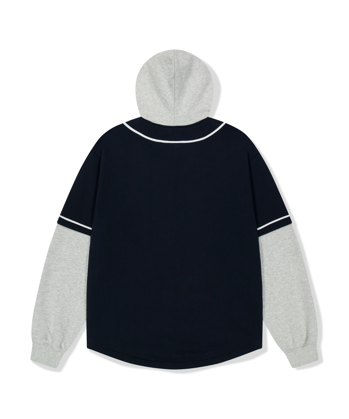 위캔더스(WKNDRS) WKNDRS x CHAMPION LAYERED BASEBALL SHIRT JK (NAVY)