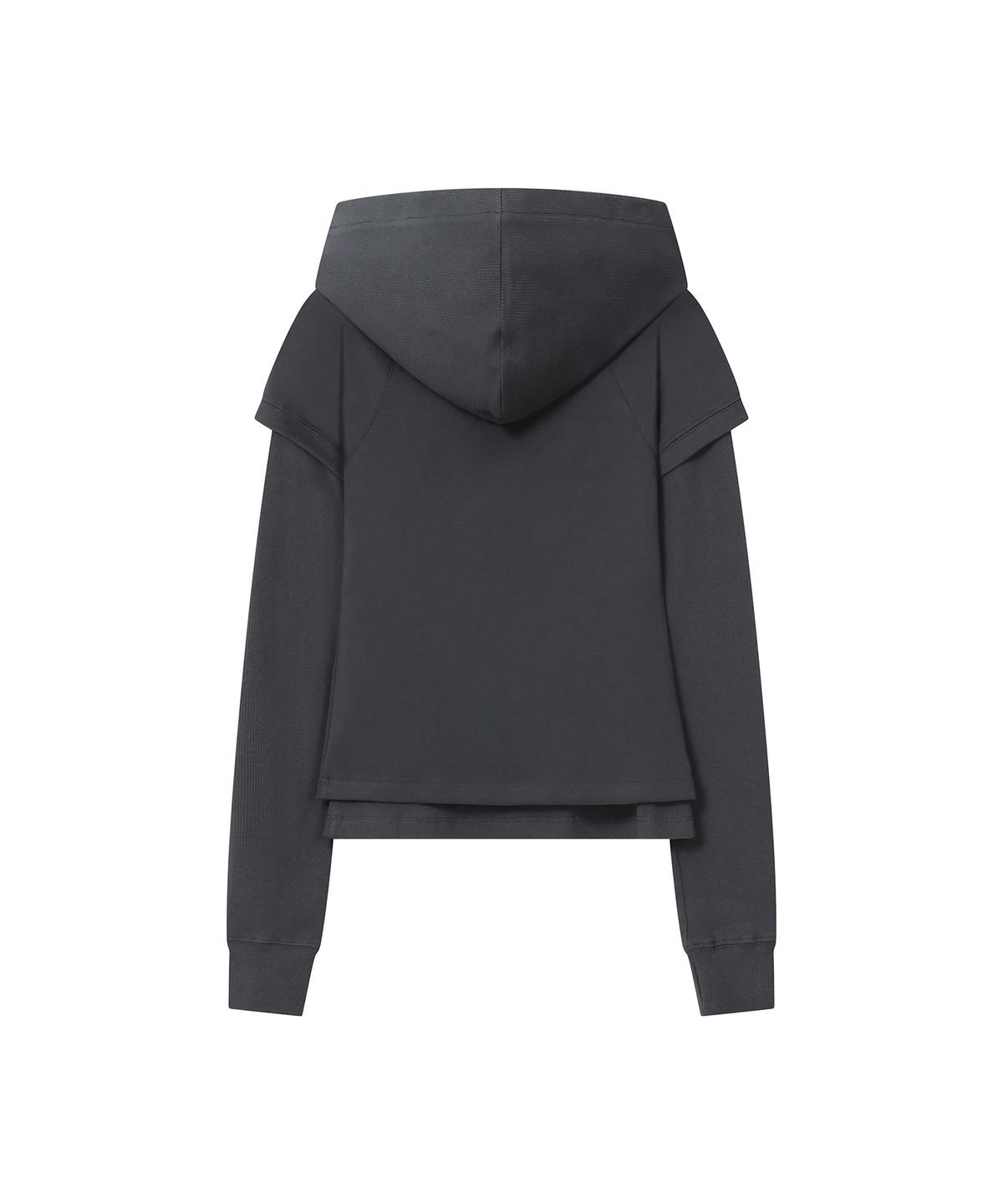 미세키서울(MISEKI SEOUL) Raglan layered hoodie SET CHARCOAL