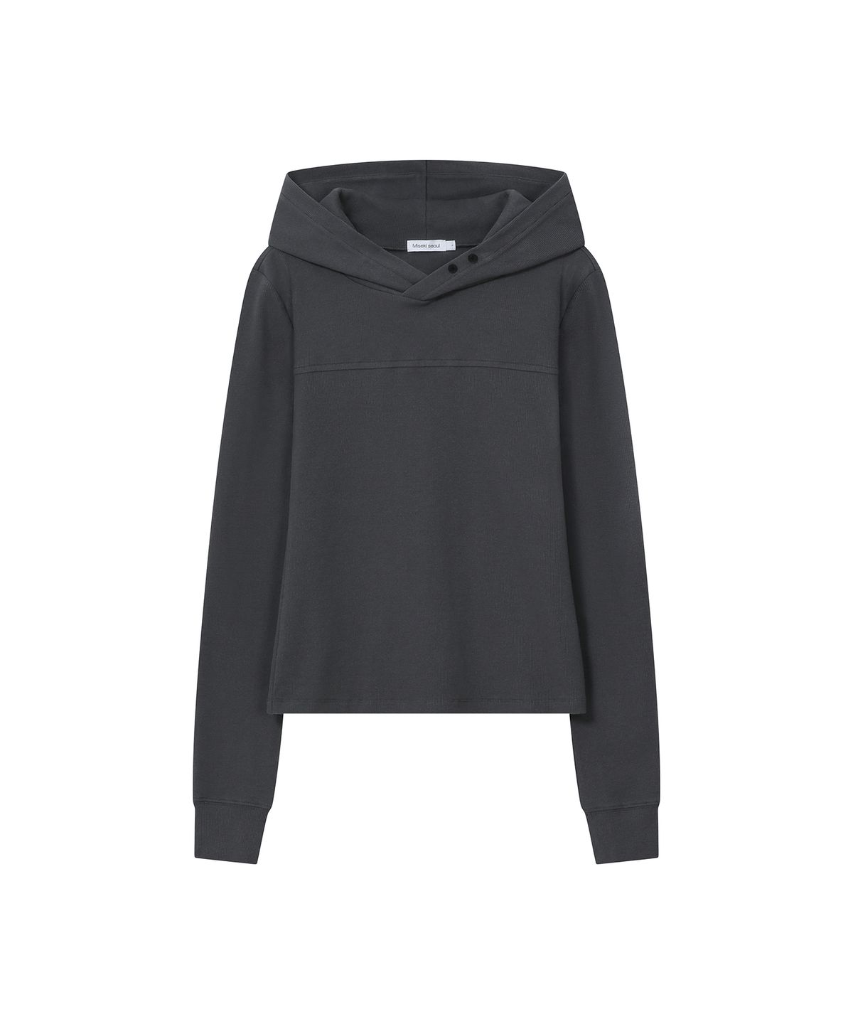 미세키서울(MISEKI SEOUL) Raglan layered hoodie SET CHARCOAL