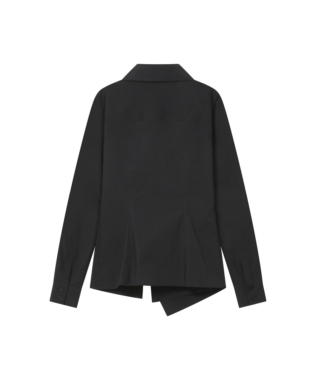 미세키서울(MISEKI SEOUL) Wrap pleats button shirt BLACK