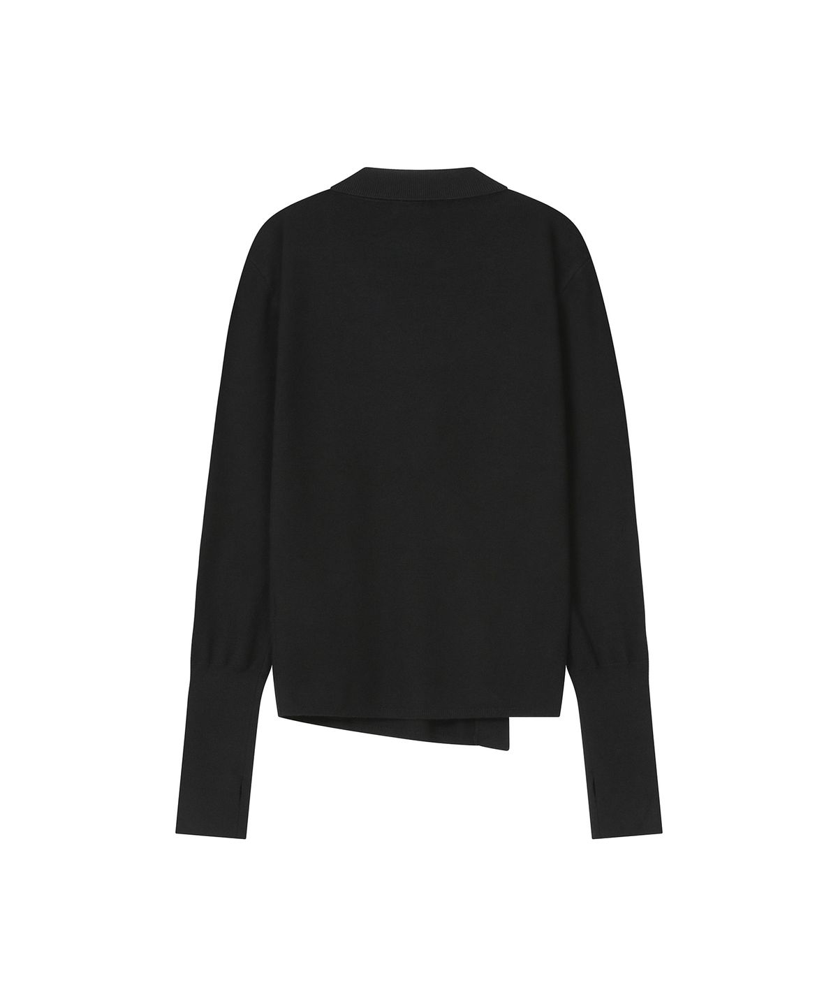 미세키서울(MISEKI SEOUL) Diagonal zip-up knit BLACK