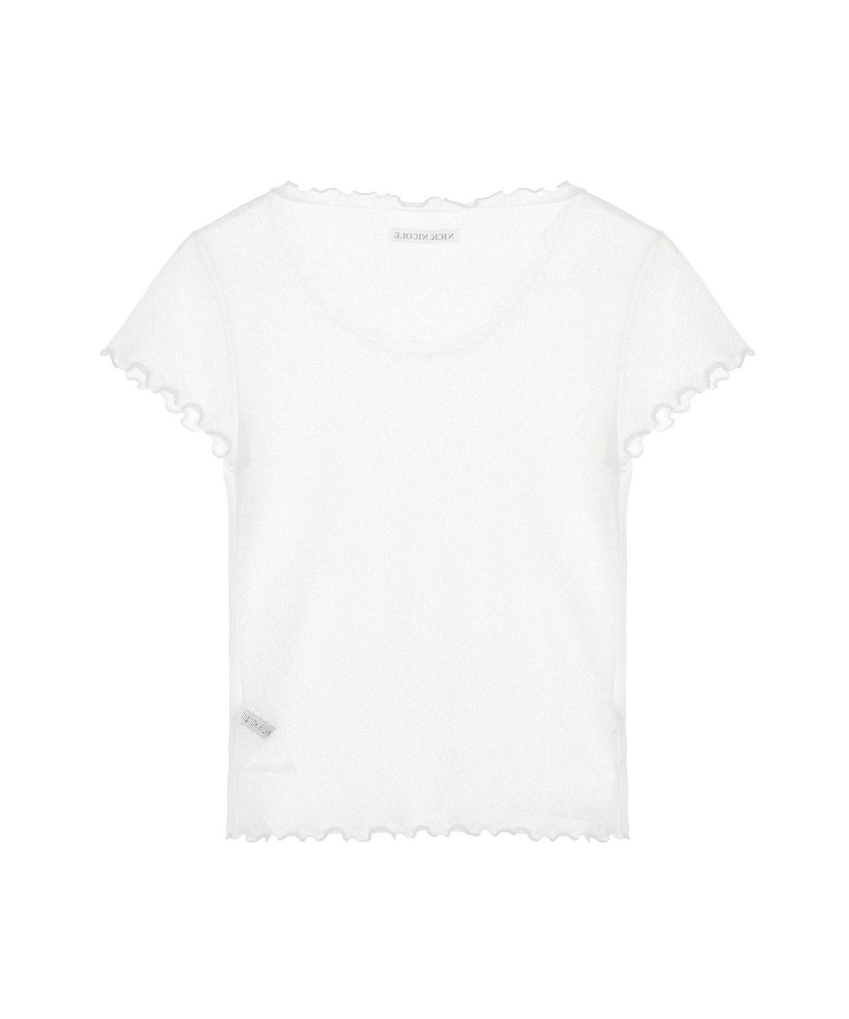 닉앤니콜(NICK&NICOLE) MESH HALF SLEEVE TOP_IVORY