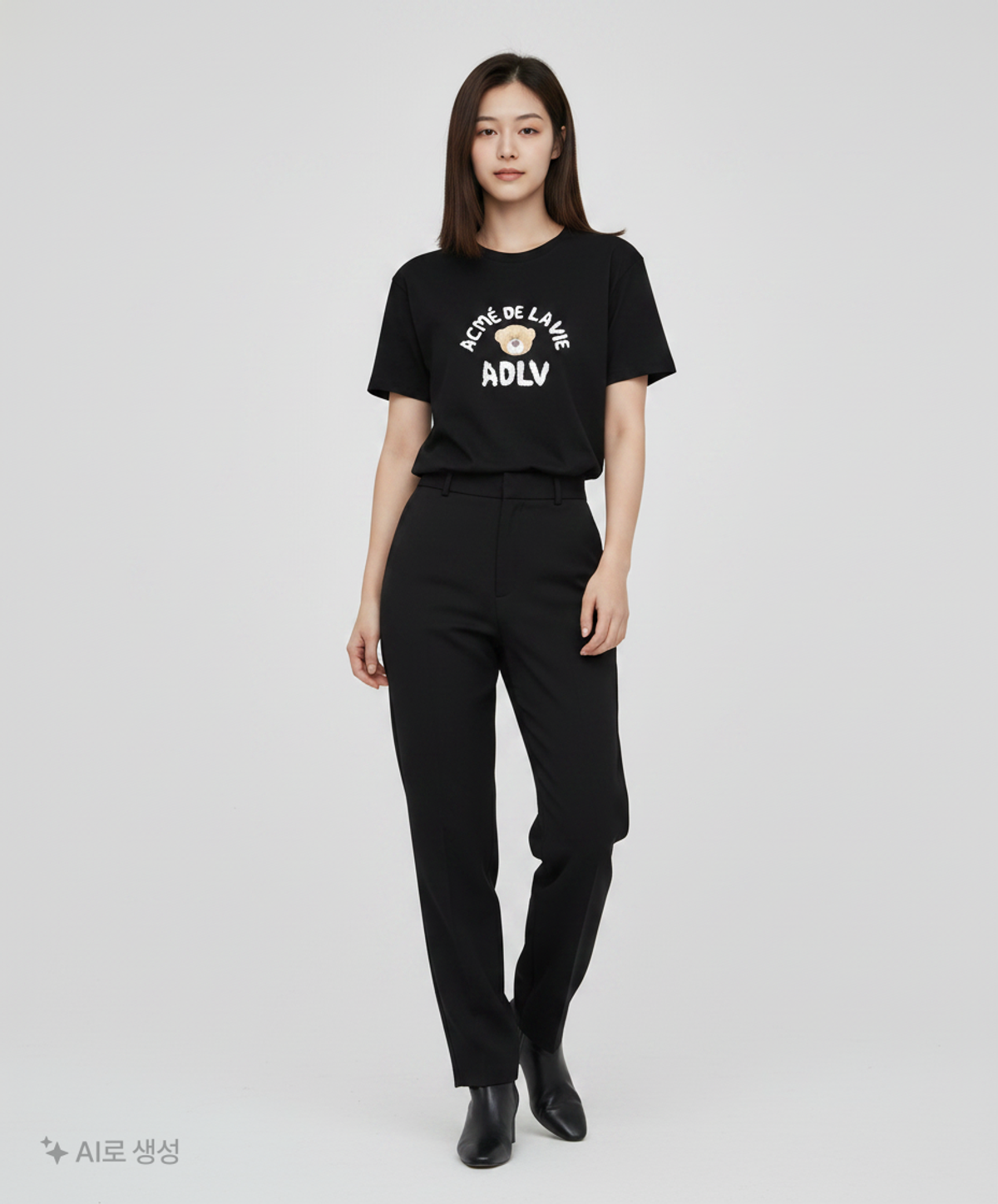 아크메드라비(ACME DE LA VIE) WOMAN STAR RABBIT CROP SWEATSHIRT (2 COLOR) 1