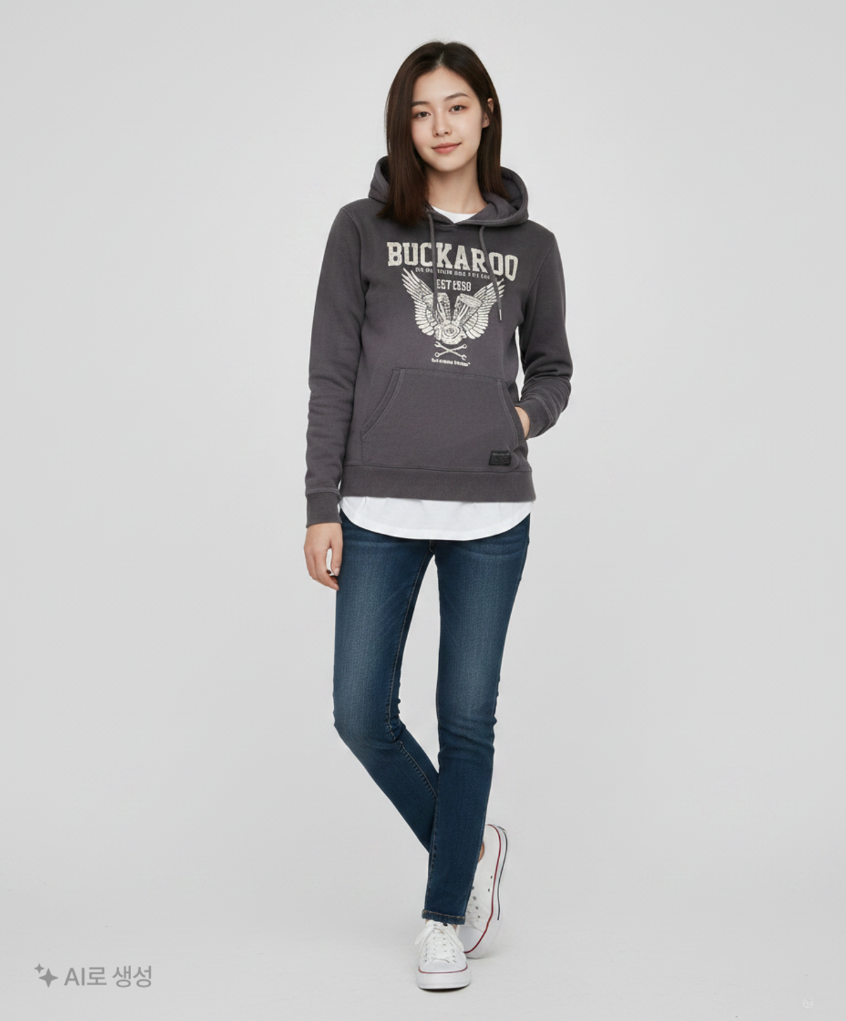 버커루(BUCKAROO) 후드 티셔츠 S